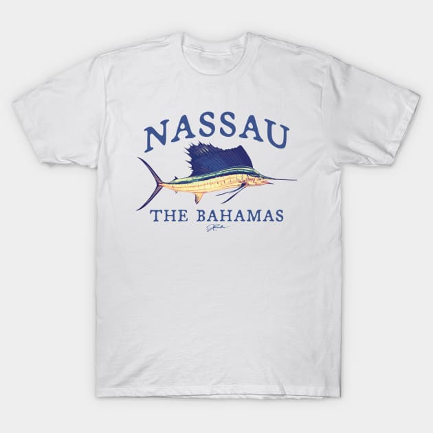 Nassau, Bahamas, Vintage Sailfish T-Shirt by jcombs